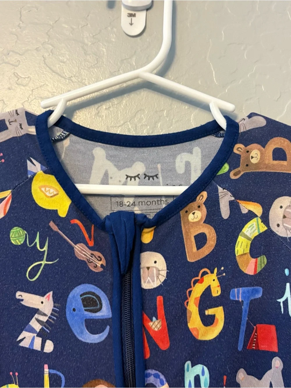 Little Sleepies alphabet friends bamboo convertible pajamas 18-24 months